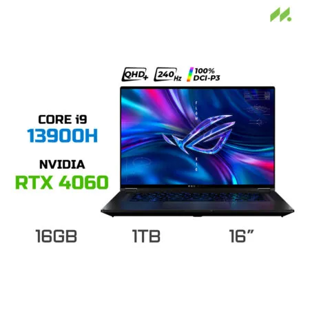 Laptop Gaming Asus ROG Flow X16 GV601VV-NF044W (i9-13900H, RTX 4060 8GB, RAM 16GB DDR5, SSD 1TB, 16 Inch QHD+ 240Hz Touch, Bút cảm ứng)