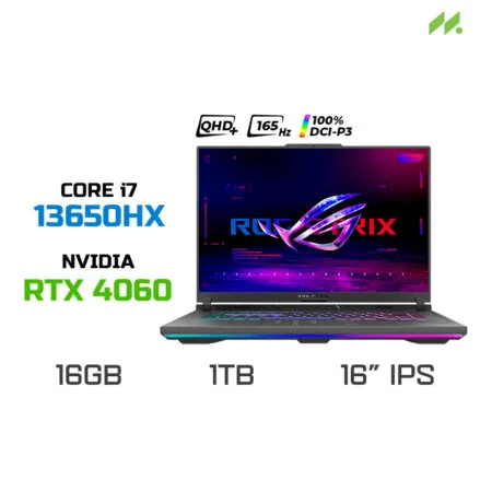 Laptop Gaming ASUS ROG Strix G16 G614JV-N4369W (i7-13650HX, RTX 4060 8GB, RAM 16GB DDR5, SSD 1TB, 16 Inch IPS QHD+ 165Hz 100% DCI-P3)