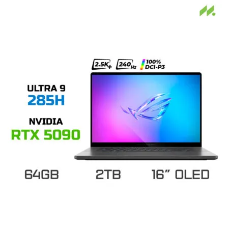 Laptop Gaming Asus ROG Zephyrus G16 GU605CX-QR083W (Ultra 9 285H, RTX 5090 24GB, RAM 64GB LPDDR5X, SSD 2TB, 16 Inch OLED 2.5K 240Hz 100% DCI-P3, Win 11)
