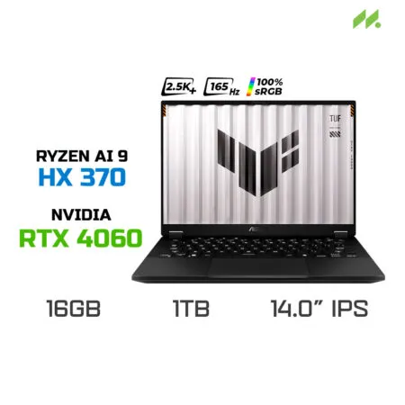Laptop Gaming ASUS TUF Gaming A14 FA401WV-RG062WS (Ryzen AI 9 HX 370, RTX 4060 8GB, RAM 16GB DDR5, SSD 1TB, 14 Inch IPS 2.5K 165Hz 100% sRGB, Win 11/Office HS 21)