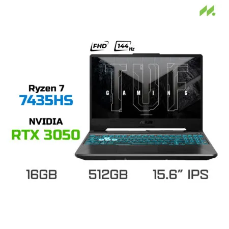 Laptop Gaming ASUS TUF Gaming A15 FA506NCR-HN047W (Ryzen 7 7435HS, RTX 3050 4GB, RAM 16GB DDR5, SSD 512GB, 15.6 Inch IPS FHD 144Hz, Win 11)