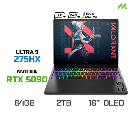 Laptop Gaming HP OMEN Max 16-ah0212TX C1WR1PA (Ultra 9 275HX, RTX 5090 24GB, Ram 64GB DDR5, SSD 2TB, 16 Inch OLED WQXGA 240Hz 100% DCI-P3, Win 11)