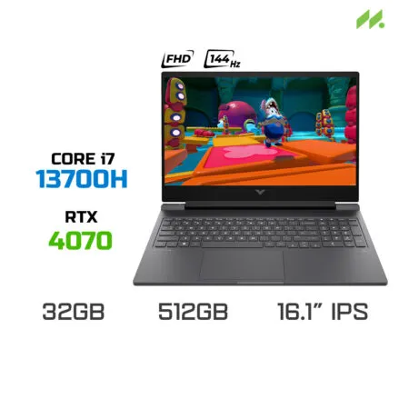 Laptop Gaming HP VICTUS 16-r0223TX 9Q974PA (i7-13700H, RTX 4070 8GB, RAM 32GB DDR5, SSD 512GB, 16.1 Inch IPS FHD 144Hz)