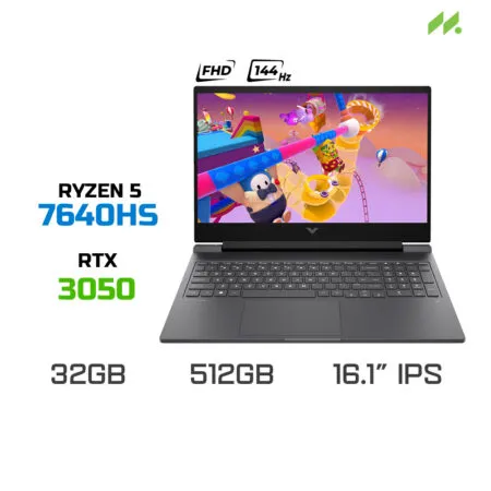 Laptop Gaming HP VICTUS 16-s0136AX 9Q984PA (Ryzen 5 7640HS, RTX 3050 6GB, Ram 32GB DDR5, SSD 512GB, 16.1 Inch IPS FHD 144Hz)