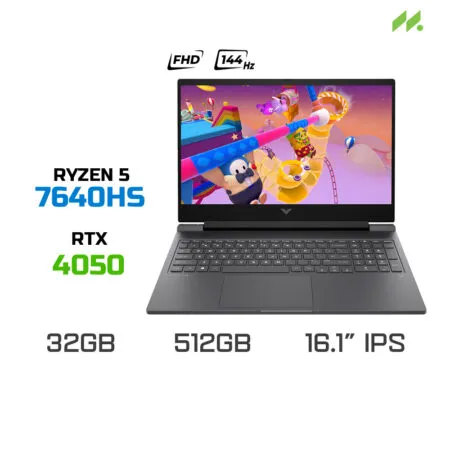 Laptop Gaming HP VICTUS 16-s0143AX 9Q990PA (Ryzen 5 7640HS, RTX 4050 6GB, Ram 32GB DDR5, SSD 512GB, 16.1 Inch IPS FHD 144Hz)