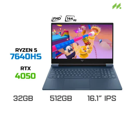 Laptop Gaming HP VICTUS 16-s0144AX 9Q991PA (Ryzen 5 7640HS, RTX 4050 6GB, Ram 32GB DDR5, SSD 512GB, 16.1 Inch IPS FHD 144Hz)