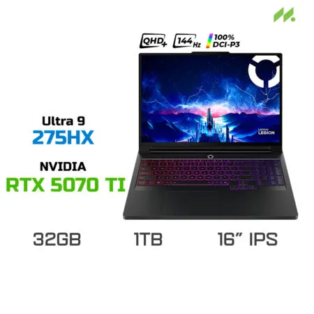 Laptop Gaming Lenovo Legion Pro 7 16IAX10H 83F5008VVN (Ultra 9 275HX, RTX 5070 Ti 12GB, RAM 32GB DDR5, SSD 1TB, 16 Inch IPS WQXGA 240Hz 100% DCI-P3)