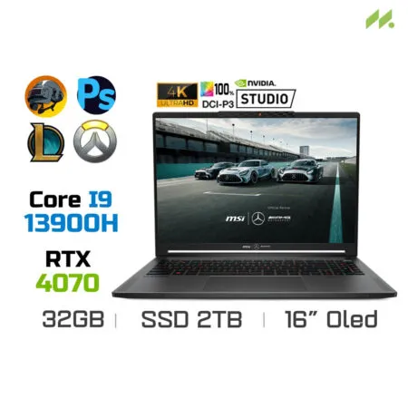 Laptop Gaming MSI Stealth 16 Mercedes-AMG Motorsport A13VG-289VN (i9-13900H, RTX 4070 8GB, Ram 32GB DDR5, SSD 2TB, 16 Inch OLED UHD+ 240Hz 100% DCI-P3)