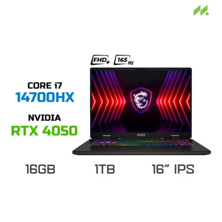 Laptop Gaming MSI Sword 16 HX B14VEKG-856VN (i7-14700HX, RTX 4050 6GB, RAM 16GB DDR5 SSD 1TB, 16 Inch IPS FHD+ 165Hz 100% sRGB)