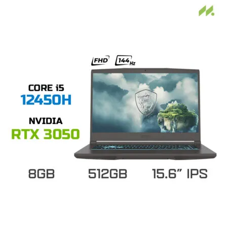 Laptop Gaming MSI Thin 15 B12UC-1416VN (i5-12450H, RTX 3050 4GB, RAM 8GB DDR4, SSD 512GB, 15.6 Inch IPS FHD 144Hz)