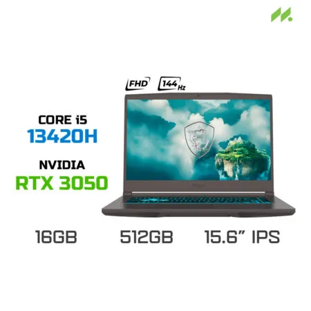 Laptop Gaming MSI Thin 15 B13UC-2081VN (i5-13420H, RTX 3050 4GB, RAM 16GB DDR4, SSD 512GB, 15.6 Inch IPS FHD 144Hz)