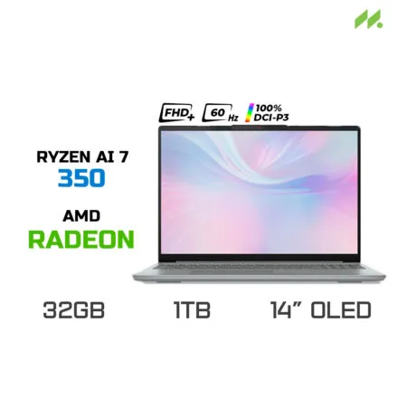 Laptop Lenovo IdeaPad Slim 5 14AHP10 83HX001JVN (Ryzen AI 7 350, Radeon Graphics, RAM 32GB DDR5, SSD 1TB, 14 Inch OLED WUXGA 60Hz 100% DCI-P3, Win 11)