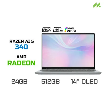 Laptop Lenovo IdeaPad Slim 5 14AHP10 83HX001KVN (Ryzen AI 5 340, Radeon Graphics, RAM 24GB DDR5, SSD 512GB, 14 Inch OLED WUXGA 60Hz 100% DCI-P3, Win 11)