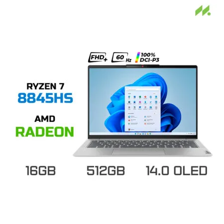 Laptop Lenovo IdeaPad Slim 5 14AHP9 83DB003BVN (Ryzen 7 8845HS, Radeon Graphics, RAM 16GB LPDDR5X, SSD 512GB, 14 Inch OLED WUXGA 60Hz 100% DCI-P3, Win 11)