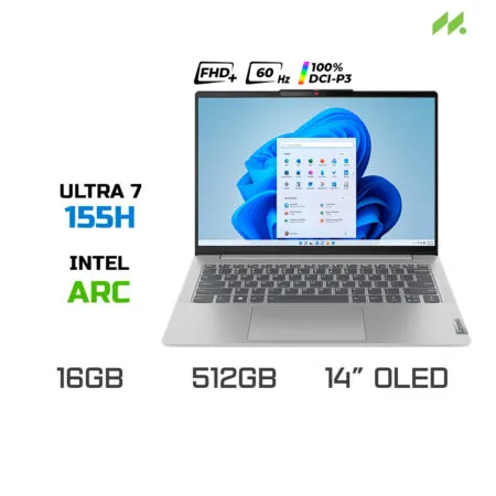Laptop Lenovo IdeaPad Slim 5 14IMH9 83DA006UVN (Ultra 7 155H, Arc Graphics, Ram 16GB LPDDR5X, SSD 512GB, 14 Inch OLED WUXGA 60Hz 100% DCI-P3)