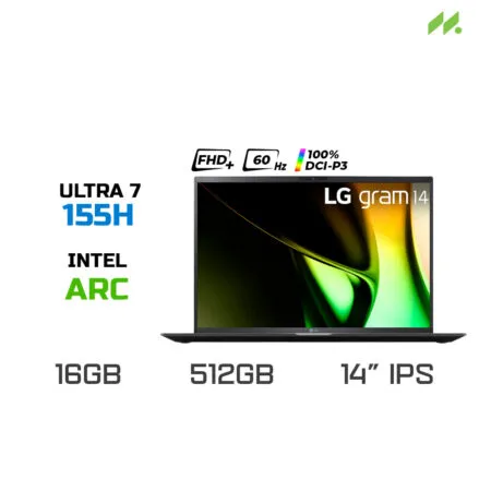 Laptop LG Gram 14Z90S-G.AH75A5 (Ultra 7 155H, Arc Graphics, RAM 16GB LPDDR5X, SSD 512GB, 14 Inch IPS WUXGA 100% DCI-P3)