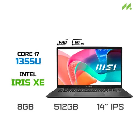 Laptop MSI Modern 14 F13MG-247VN (i7-1355U, Iris Xe Graphics, Ram 8GB DDR4, SSD 512GB, 14 Inch IPS FHD)
