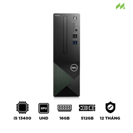Máy bộ Dell Vostro 3020SFF SFFI52018W1-16G-512G (i5-13400, UHD 730, RAM 16GB DDR4, SSD 512GB, Win 11, USB Keyboard & Mouse)