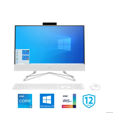 Máy tính All In One NonTouch HP 22-df1020d 21.5 Inch IPS 4B6D8PA (i5-1135G7, Iris Xe Graphics, Ram 4GB, 512GB SSD, Windows 10 64-bit, Wireless Keyboard & Mouse)