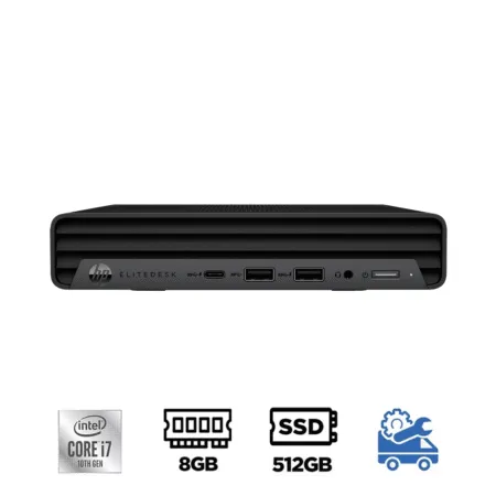Máy tính Mini PC HP EliteDesk 800 G6 60U64PA (i7-10700, UHD 630, Ram 8GB, SSD 512GB, Windows 11 64-bit, USB Keyboard & Mouse)