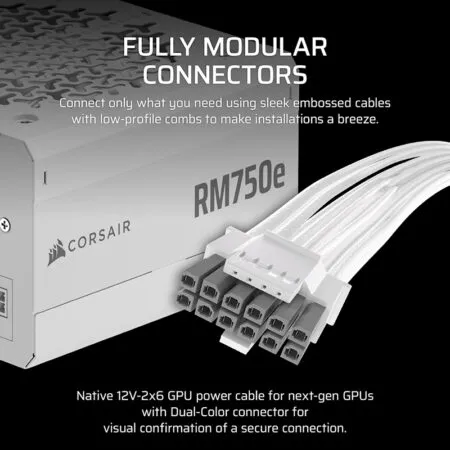 Nguon May Tinh Corsair Rm750e White Atx 3 1 Cybenetics Gold Cp 9020292 Na 03