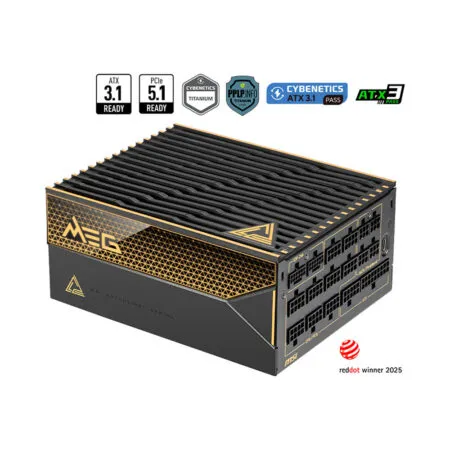 Nguồn máy tính MSI MEG Ai1600T ATX 3.1 & PCIe 5.1 1600W 80 Plus Platinum MEG-Ai1600T-PCIE5