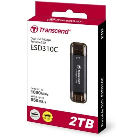 O Cung Di Dong 2tb External Ssd Transcend Esd310c Usb 3 2 Gen2x1 Ts2tesd310c