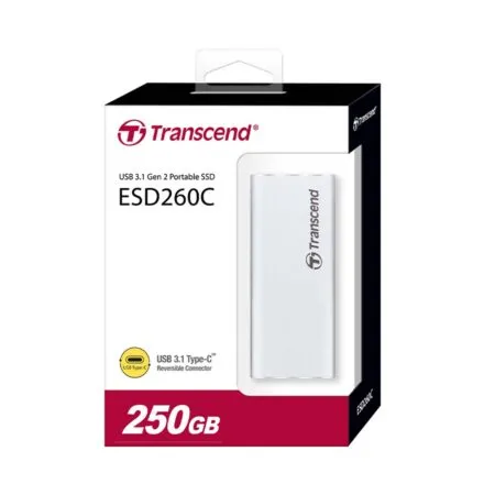 O Cung Di Dong External Ssd Transcend Esd260c Usb 3 1 Gen2 Type C 250gb Ts250gesd260c 1