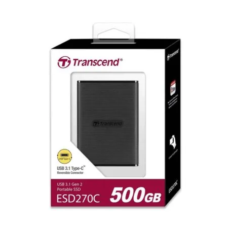 O Cung Di Dong External Ssd Transcend Esd270c Usb 3 1 Gen2 Type C 500gb Ts500gesd270c 1