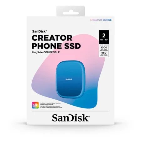 O Cung Di Dong Ssd 2tb Sandisk Creator Phone 1000mb S Sdssde62c 2t00 G25 10