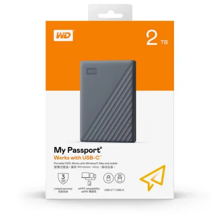O Cung Di Dong Western Digital My Passport 2tb Works With Usb C Wdbwml0020bgy Wesn 3 1