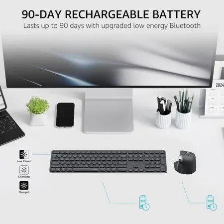 Ombo Ban Phim Va Chuot Khong Day Rapoo 9560m Multi Mode 11