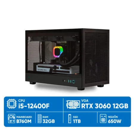 PC M5 3060 (i5-12400F, RTX 3060 12GB, RAM DDR5 32GB, SSD 1TB, 650W, WIN11)