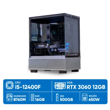 PC ST i5-3060 (i5-12400F, RTX 3060 12GB, RAM 16GB, SSD 500GB, 650W, WIN11)