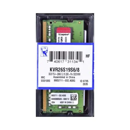 Ram Laptop Kingston Ddr4 8gb 2666mhz 1 2v Kvr26s19s6 8 2 1