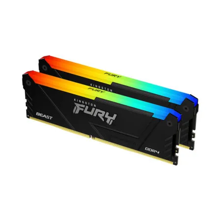Ram PC Kingston Fury Beast RGB 32GB 3200MHz DDR4 (2x16GB) KF432C16BB12AK2/32