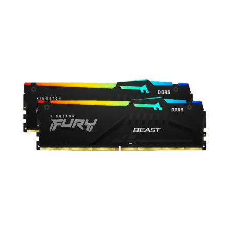 RAM PC Kingston Fury Beast RGB 64GB 6000MHz DDR5 (2x32GB) KF560C30BBAK2-64