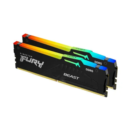RAM PC Kingston Fury Beast RGB 64GB 6000MHz DDR5 (2x32GB) KF560C36BBEAK2-64