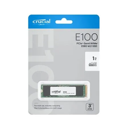 Ssd Crucial E100 480gb M 2 Pcie Gen4 X4 Nvme Ct480e100ssd8 01