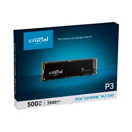 Ssd Crucial P3 500gb Nvme 3d Nand M 2 Pcie Gen3 X4 Ct500p3ssd8 3 1