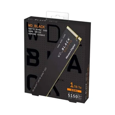 Ssd Wd Black Sn770 Pcie Gen4 X4 Nvme M 2 1tb Wds100t3x0e 1