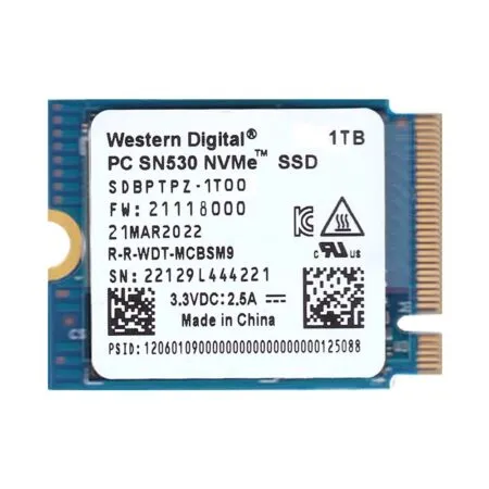 SSD Western Digital SN530 PCIe Gen3 x4 NVMe M.2 2230 1TB SDBPTPZ-1T00
