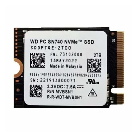 Ssd Western Digital Sn740 2tb Pcie Gen4 X4 Nvme M 2 2230 Sddptqd 2t00 1