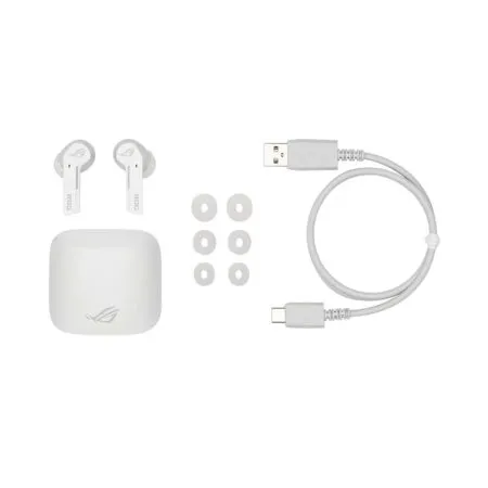 Tai Nghe Bluetooth Asus Rog Cetra True Wireless White Active Noise Cancelation Rog Cetra True Wireless W 2 1