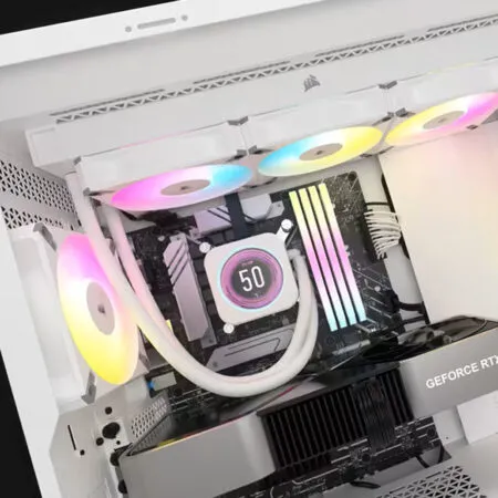 Tan Nhiet Nuoc Aio Corsair H150i Elite Lcd Xt Rgb White 4 1