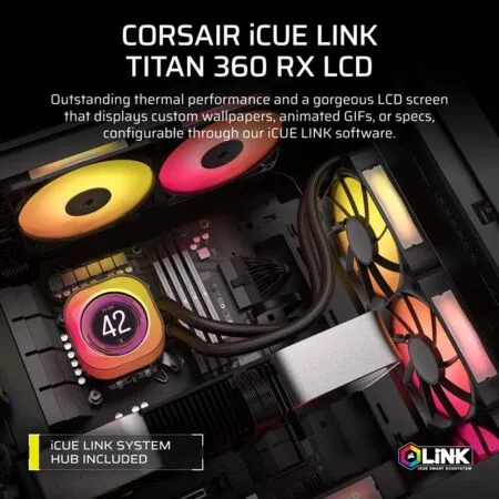 Tan Nhiet Nuoc Aio Corsair Icue Link Titan 360 Rx Rgb Lcd Black Cw 9061023 Ww 12