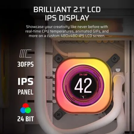 Tan Nhiet Nuoc Aio Corsair Icue Link Titan 360 Rx Rgb Lcd White Cw 9061026 Ww 02