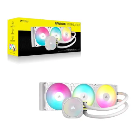 Tan Nhiet Nuoc Aio Corsair Nautilus 360 Argb White Cw 9060095 Ww 09