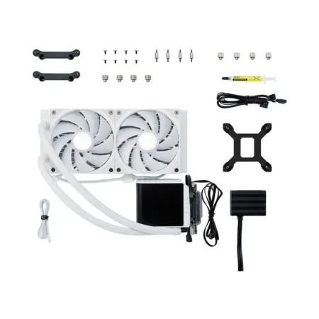 Tan Nhiet Nuoc Aio Tryx Panorama 240 Argb L Shaped Amoled White L P240a As2m G0w 02