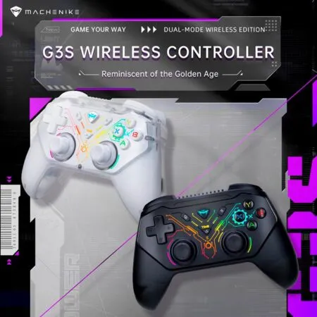 Tay Cam Choi Game Khong Day Machenike G3s Dual Mode Black White 08